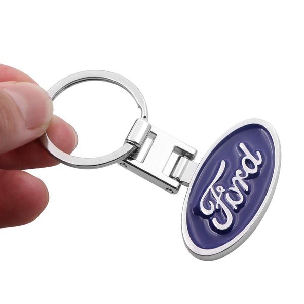 

keychains 1 pieces car badge metal keychain for fords focus 2 3 fusion auto keyring key accessories interior gadgets, Silver