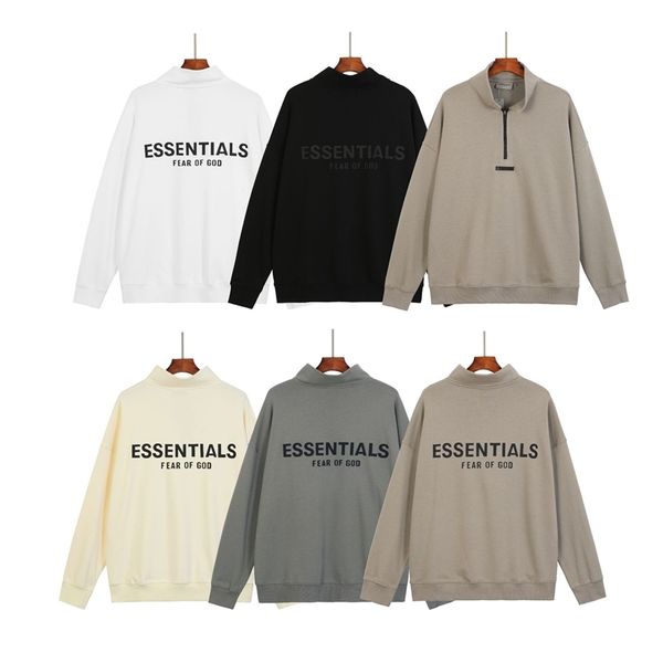 

season 7 half zip high street men's sweater jacket women's top, Black