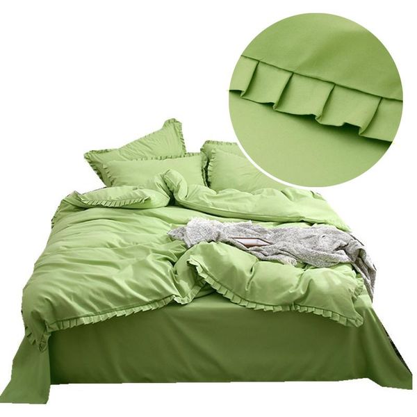 

bedding sets solid color cartoon set for kids duvet cover king  size printing bed green home 4pcs bedclothes textiles