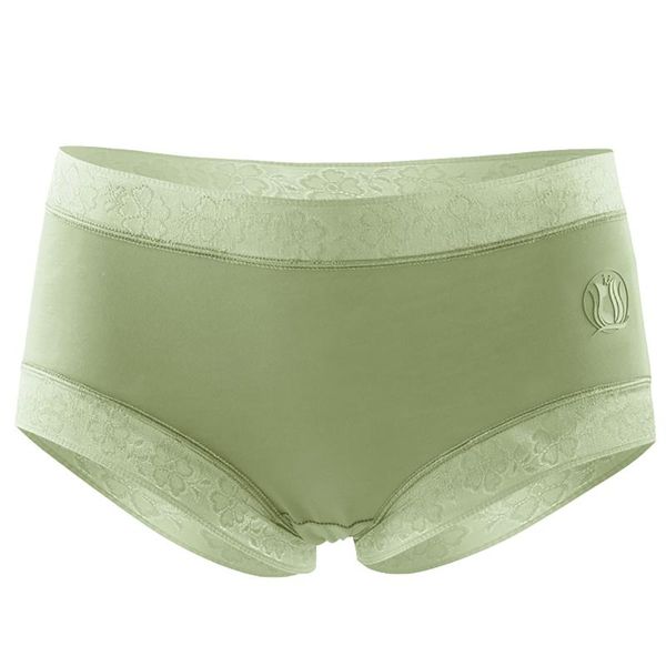 

women's panties 2021 solid color breathable cotton briefs sext comfort seamless mid-waist lace underwear, Black;pink