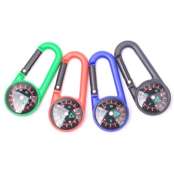 

outdoor gadgets sturdy plastic compass keychain waterproof pocket size key ring decor camping gear adventure survival accessory g32e