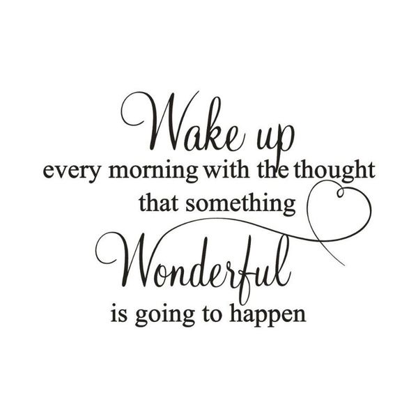 

wall stickers letter wake up every morning removable art mural bedroom living room nursery words decor on the #751