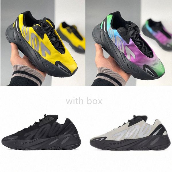 

with box Originals 700 Bone Silver FY3729 MNVN Orange Triple Black Phosphor 3M Reflective Running Shoes Man Authentic West Sports 96SD#