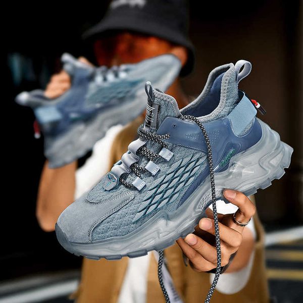 

cf running shoes men's thin breathable mesh sports thick soled dad