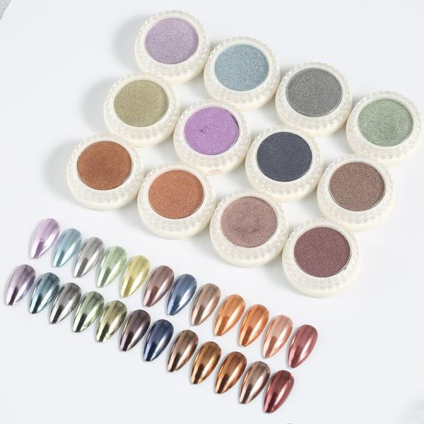 

nail gel solid powder magic mirror chameleon does not leak refused to, Red;pink