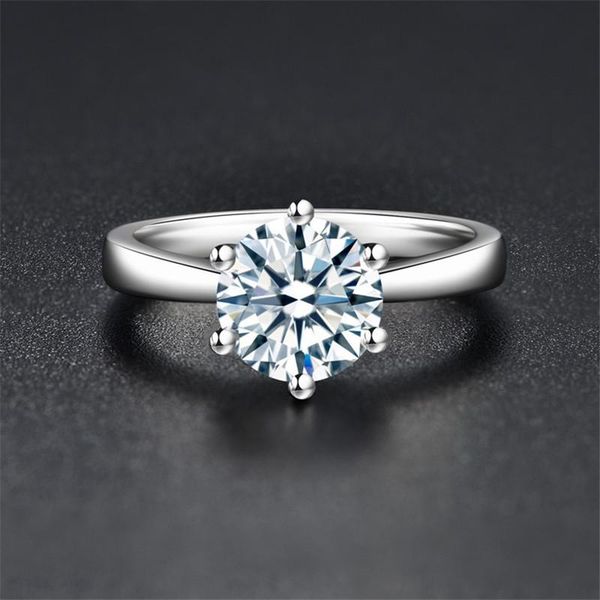 

cluster rings extremely white d color brilliant cut moissanite ring silver 925 pt950 diamond selector past gemstone customized jewelry, Golden;silver