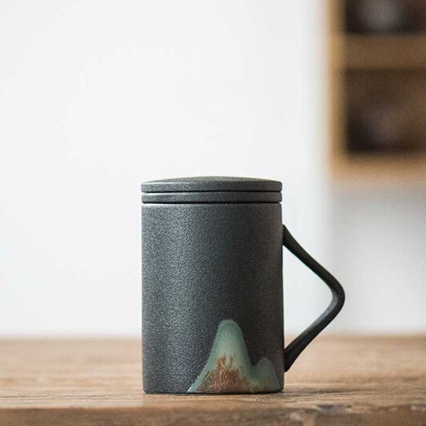 

mugs office with cover cup teacup filter liner tea separation ceramic gift box