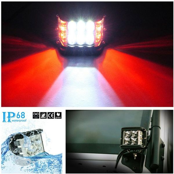 

working light 45w work 9000lm dc10-48v shooter white+red 1 pcs 12led durable
