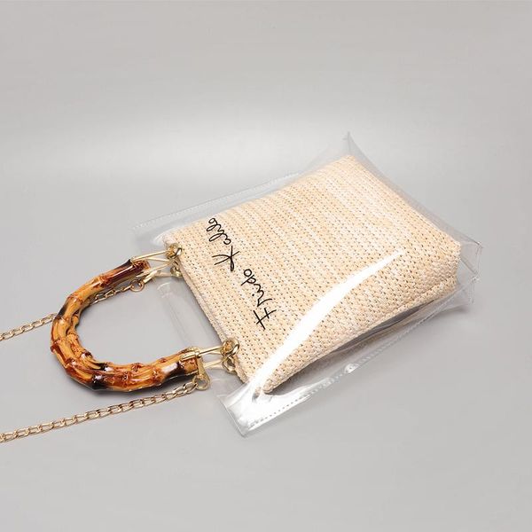 

evening bags transparent bag for women woman pvc clear jelly shoulder ladies bamboo weave handbags crossbody trending 2021