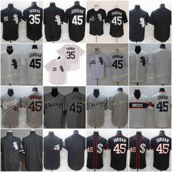 

mens 35 frank thomas baseball jerseys 45 michael stitched flexbase cool base team black white grey, Blue;black