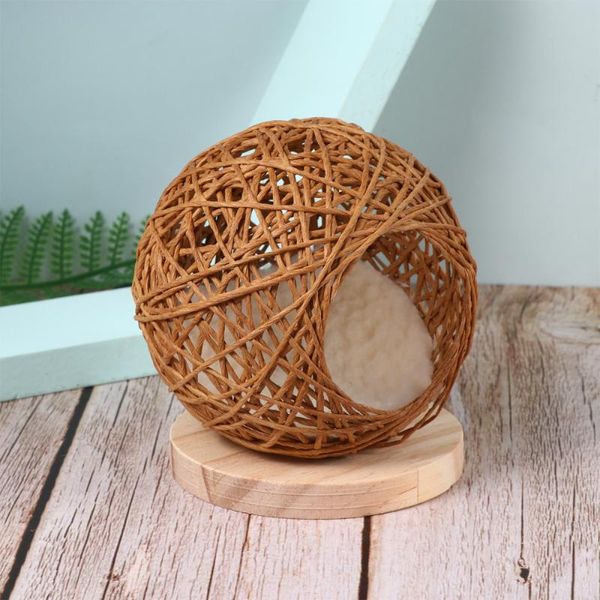 

small animal supplies hamster woven nest squirrel warm sleeping bed rattan pet (primary color, small)