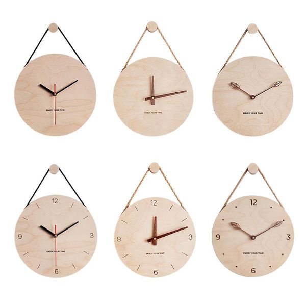 

wall clocks nordic 12" wood clock decor for the living room school office