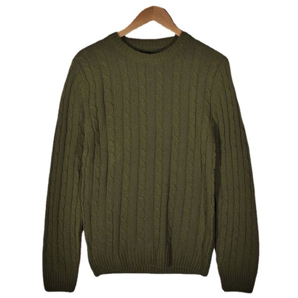 

men s soft cotton cable stitch crewneck sweater, White;black