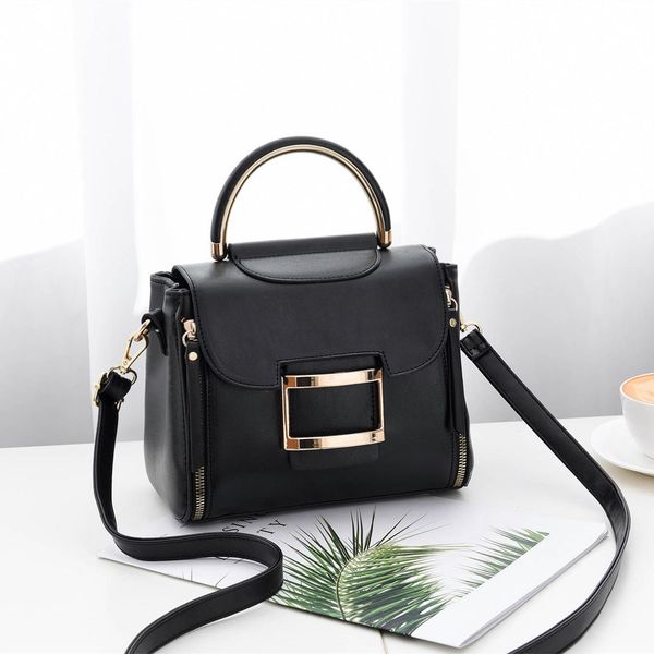 

women's simple casual bag small fashion square handbag black purse versatile lingge chain one shoulder messenger bags