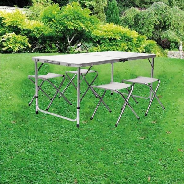 

portable light weight aluminum alloy outdoor adjustable folding waterproof table chair for camping beach backyards bbq party camp furniture