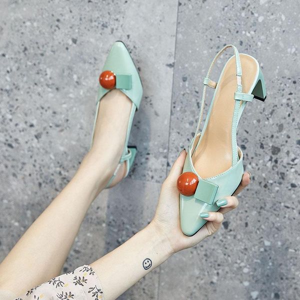 

dress shoes women genuine patent leather sandals high heel summer lady solid blue black
