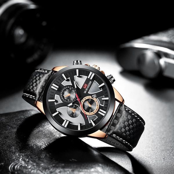 

wristwatches vava voom mens fashion watch men sport waterproof quartz watches all steel army military relogio, Slivery;brown