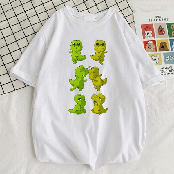 

men's t-shirts 2021 summer t-rex fusion printing man tshirts street oversize t-shirt sport crewneck style men tee shirt, White;black