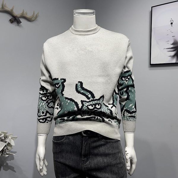 

men's sweaters sq10234 fashion 2021 runway luxury european design party style clothing, White;black