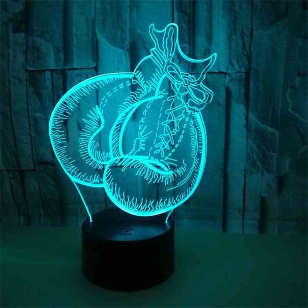 

boxing gloves colorful touch remote control 3d visual night light
