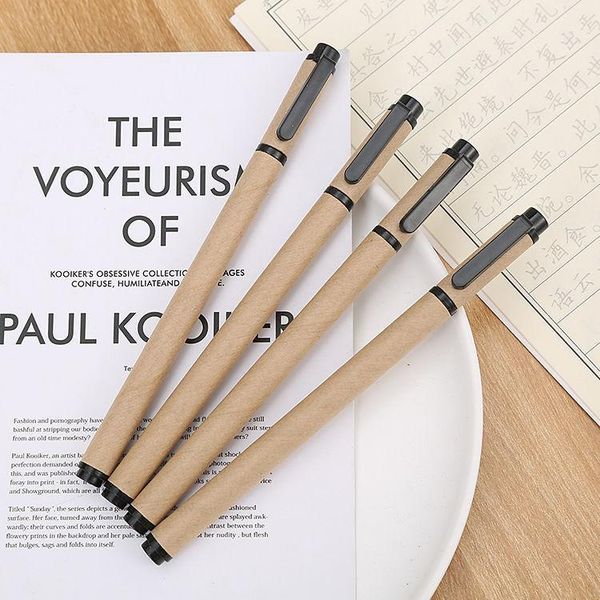 

gel pens 10pcs japanese korean stationery kraft paper shell neutral pen creative water signature 0.5mm kawaii school supplies