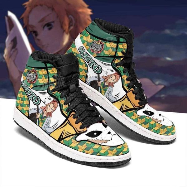 

boots demon slayer sabito shoes anime sneakers fan gift idea