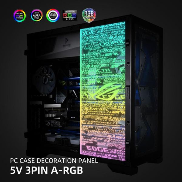 

lighting panel pc case transperant decoration vga backplate a-rgb 12v/5v aura sync water cooling customize mod led board fans & coolings