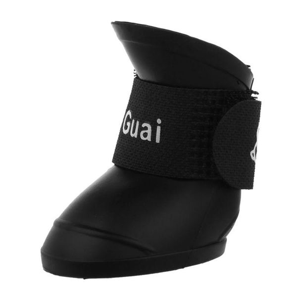 

dog apparel black l, pet shoes booties rubber waterproof rain boots
