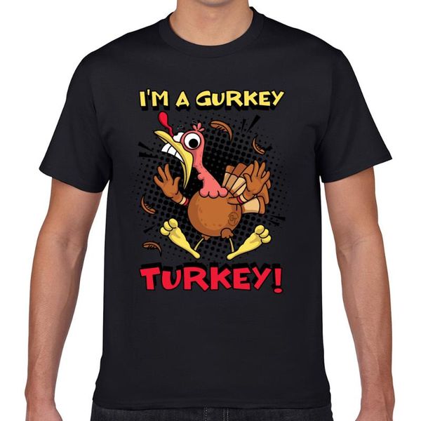

men's t-shirts t shirt men im a gurkey turkey summer harajuku geek custom male tshirt fa006, White;black