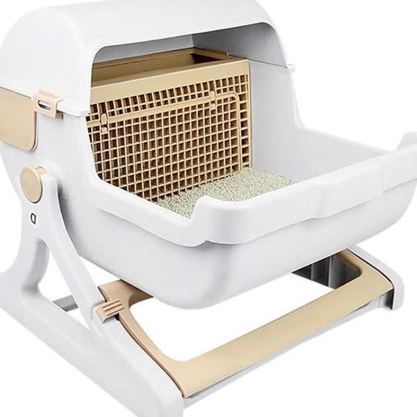 

other cat supplies sand pot toilet semi-automatic full medium-sized closed pet box