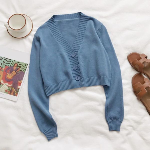 

casual knitted sweater cardigans women v neck long sleeve single breaster female cardigan solid sweaters sueter mujer women's knits & t, White