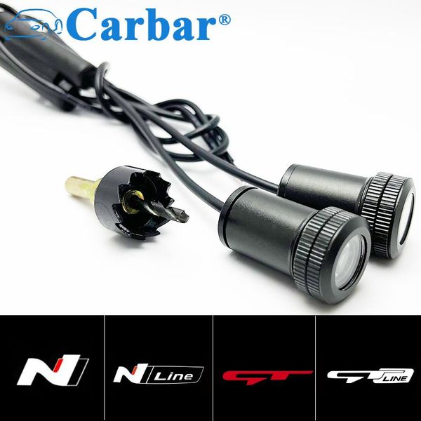 

interior&external lights 2pcs universal led car door welcome light courtesy laser projector diy custom logo ghost shadow n gt