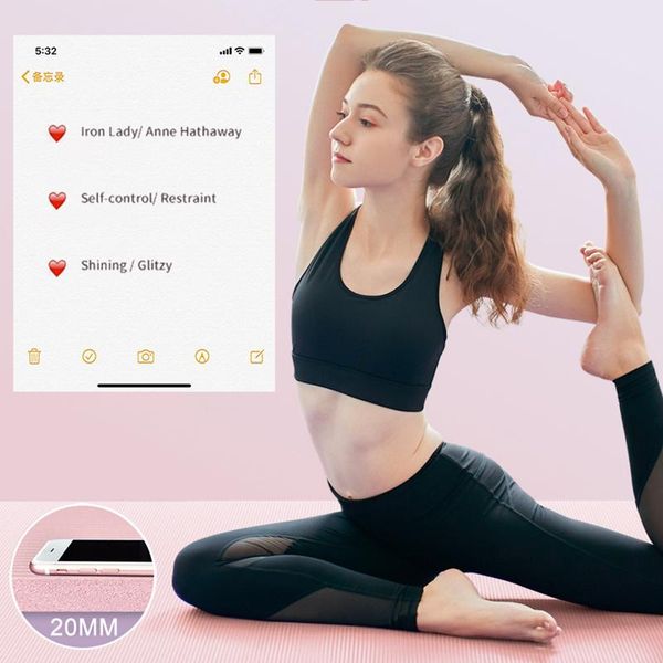 

20mm extra thick non-slip yoga mat 185*90cm super wide nbr exercise sport mats for gym home fitness tasteless pad gymnastics