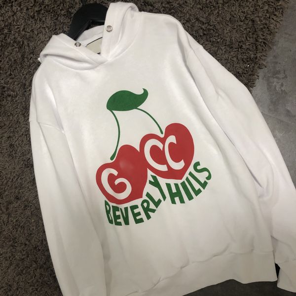 

2021 autumn new casual pullover sweater cherry letters printed cotton long-sleeved sweater, Black