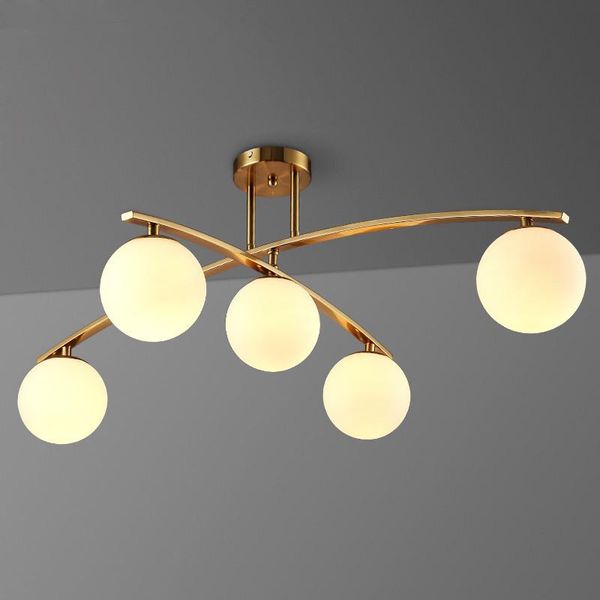 

chandeliers modern glass ball gold hanging lamps fixture luminaire kitchen dining living room decoration lighting long lights