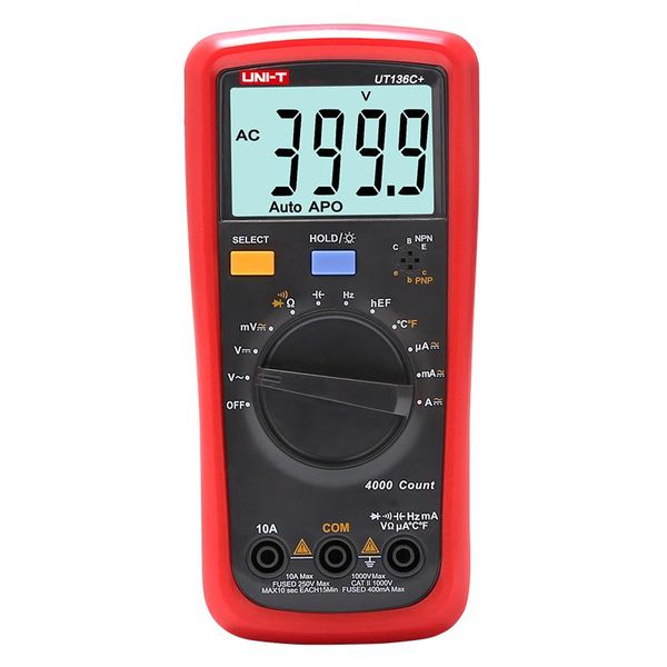 

multimeters uni-tut136 digital multimeter auto range 1000v 10a ac dc voltmeter current capacitance meter electric tester temperature measure