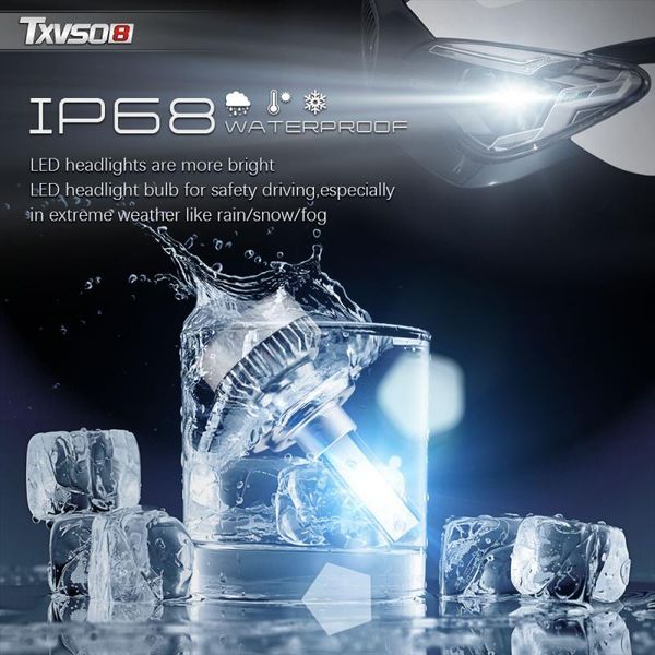 

car headlights 1 pair super bright led white light h7 110w 6000k driving bulbs motorcycle accessories
