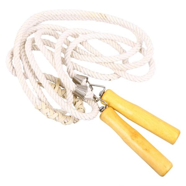 

p.e.test jump rope durable jumping exercise sport equipment wooden handle skipping for school (3 meters) ropes