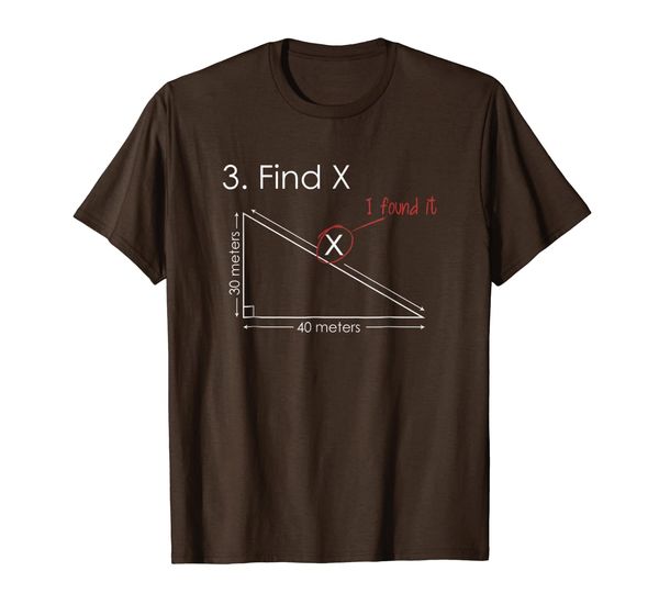 

math joke shirt - funny find x found it tee for teachers, White;black