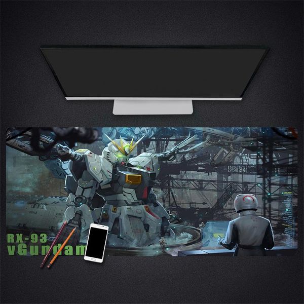 

mouse pads & wrist rests large pad gaming waterproof non-slip rubber desk mat gundam anime mousepad with locking edge computer laptop