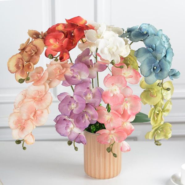 

decorative flowers & wreaths red phalaenopsis 70cm moth orchids real touch decoration wedding butterfly flower floral christmas party colour