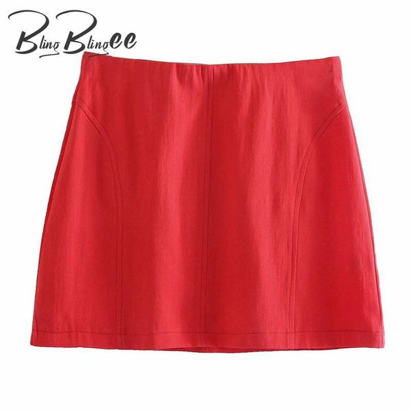 

skirts blingblingee red zipper back high waist mini summer fashion women casual package hip skirt female bottoms, Black