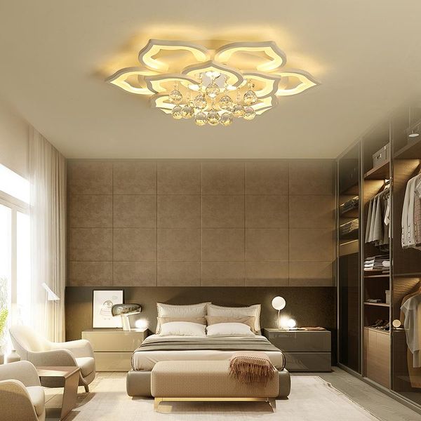 

wall lamp sitting room light contracted and contemporary atmosphere led petal crystal absorb dome restaurant in 2021, the bedroo