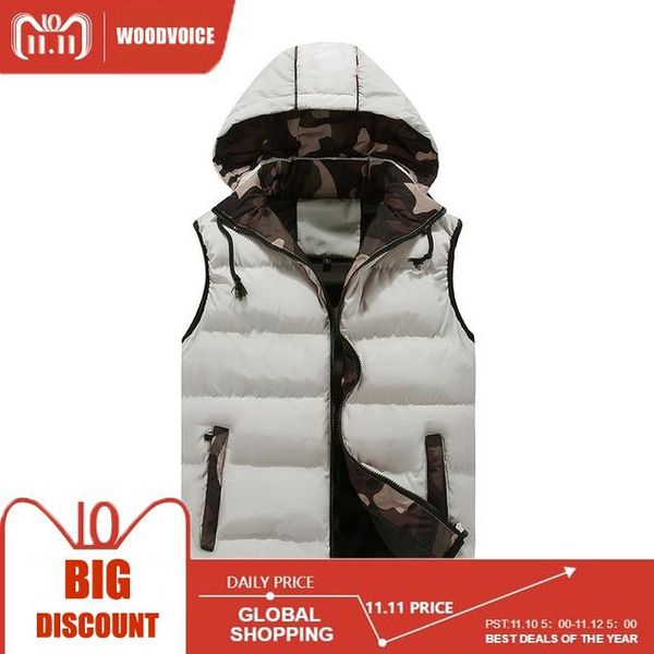

men's vests sleeveless hoodie vest oversized mens waistcoats jacket and coat warm gilet, Black;white