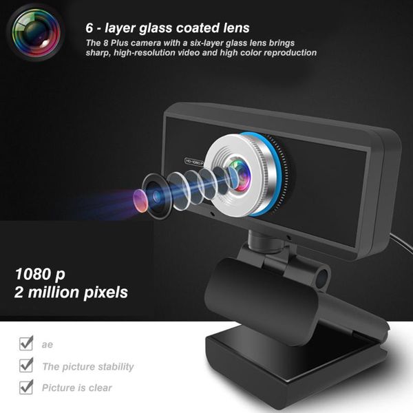 

webcams 1080p hd camera with built-in microphone computer lapusb webcam video calling