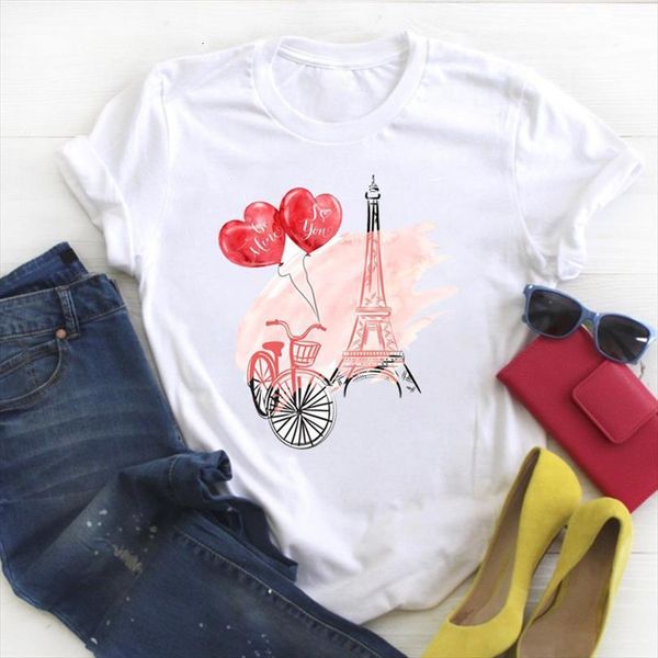 

and women love cartoon valentine men womens cute print summer tee ladies female clothes graphic, White;black