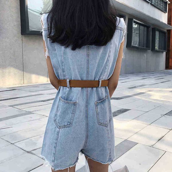 

women's jumpsuits & rompers harajuku ripped denim playsuit women hollow out holes bodycon jumpsuit short chic fringe overalls xef7, Black;white