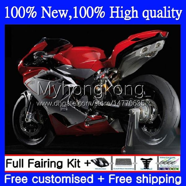 OEM-Karosserie für MV Agusta F4 1000 R 750 CC S 1000CC R312 750S 05 06 Rot grau heiß Karosserie 6No.52 312 1078 S 05-06 Verkleidung MA MV F4 312R 750R 1000R 2005 2006 Verkleidungsset