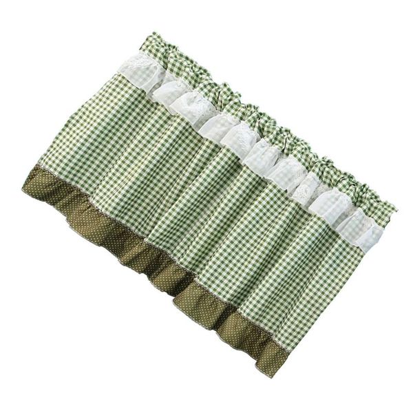 

curtain & drapes 1pc exquisite plaid short practical half window (assorted color)