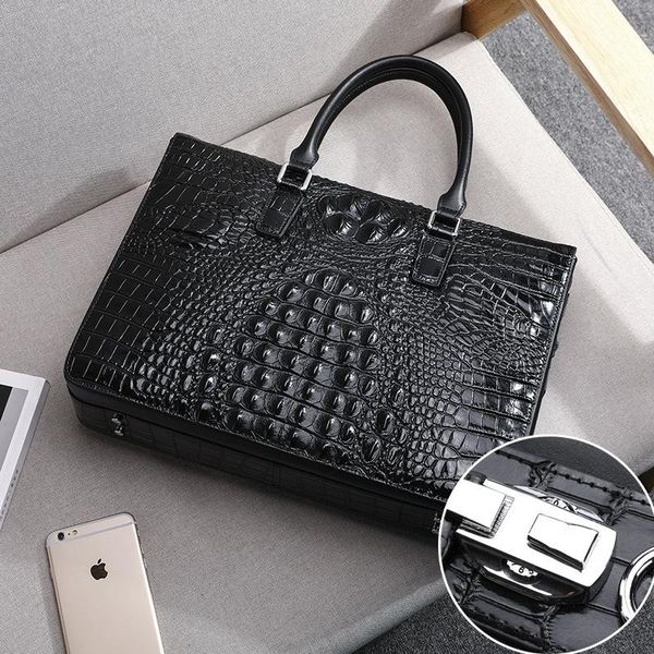 

men's handbag genuine leather business briefcase fashion cross style anti theft shoulder messenger bag briefcases